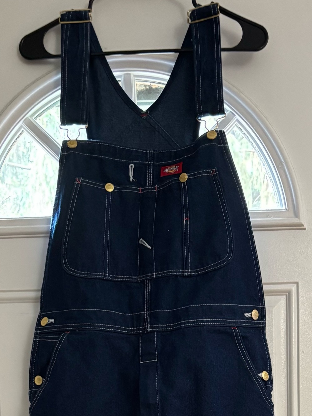 Dickies Dark Wash Denim Bib Overalls Carpenter Utility 32x30